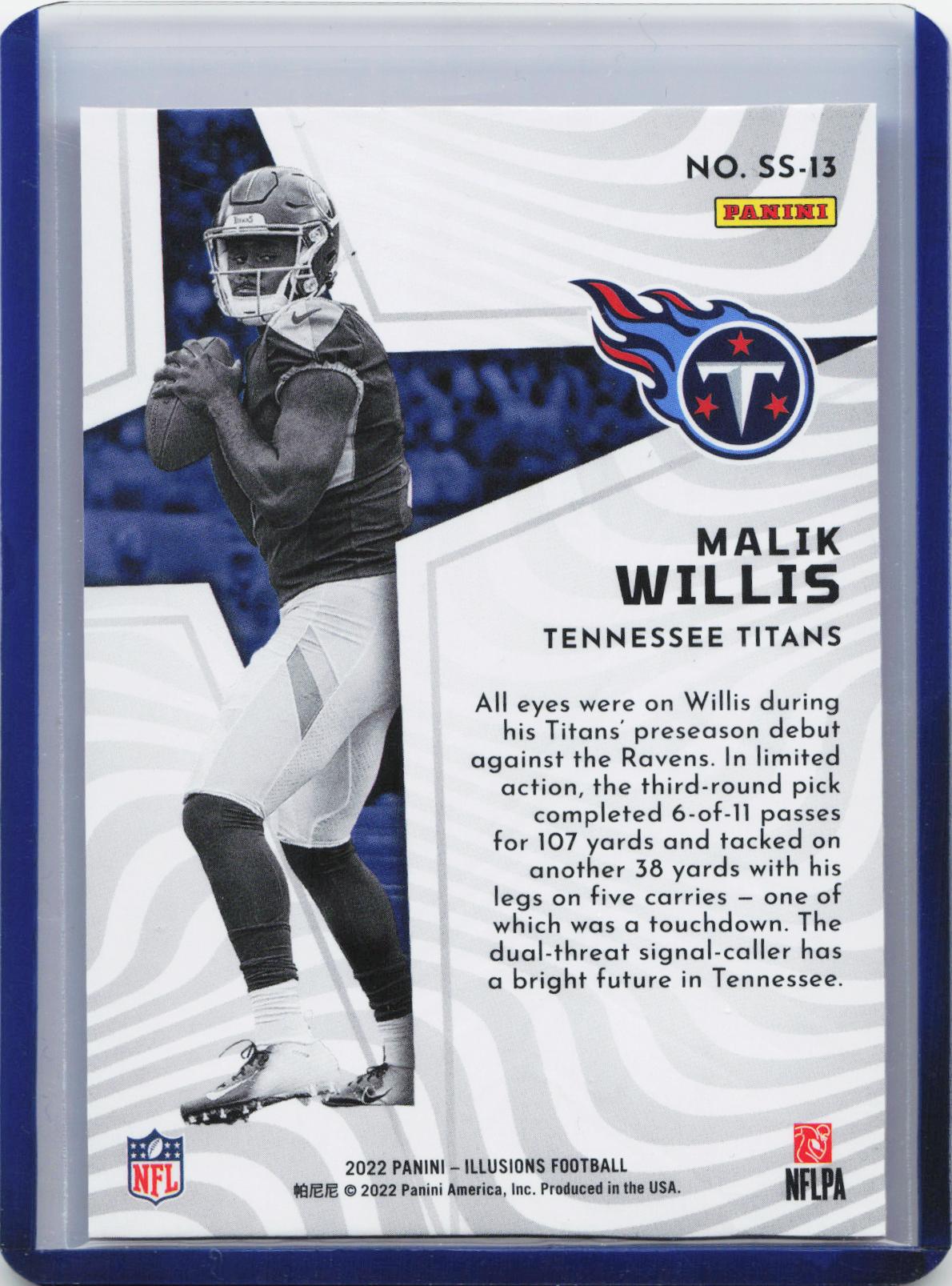 2022 Panini Illusions #SS-13 Malik Willis Shining Stars