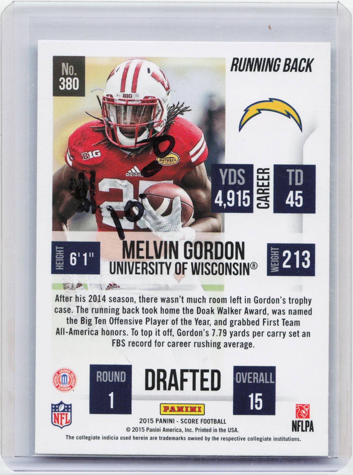 2015 Score #380 Melvin Gordon III