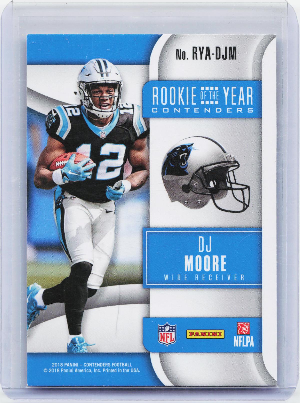 2018 Panini Contenders #RYA-DJM DJ Moore Rookie of the Year Contenders