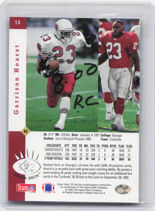 1993 SP #13 Garrison Hearst