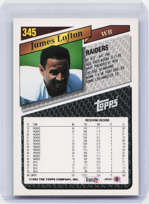 1993 Topps #345 James Lofton Gold