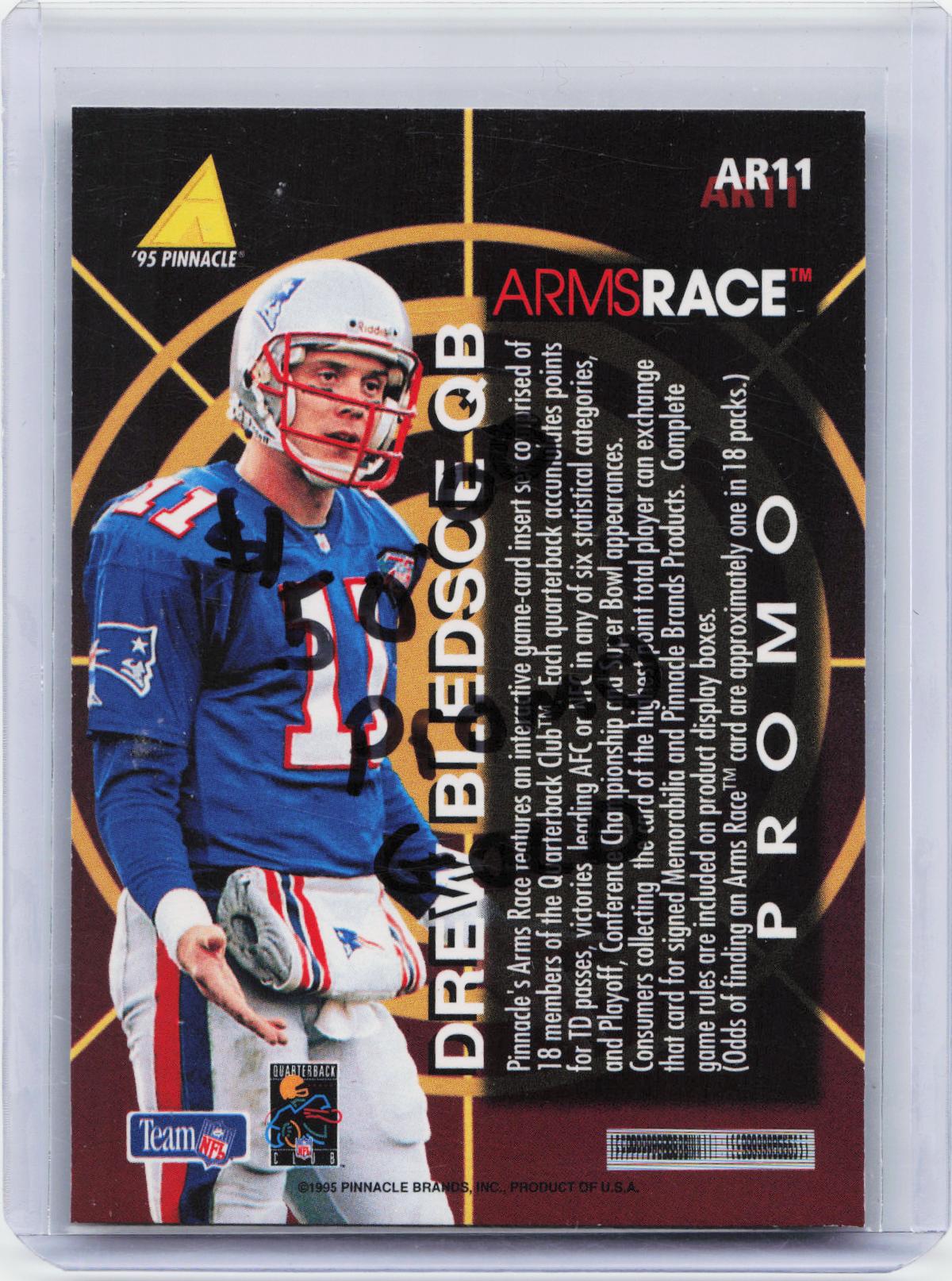 1995 Pinnacle Club Collection #11 Drew Bledsoe Arms Race