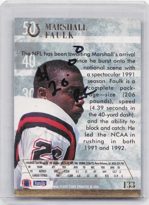 1994 Ultra #133 Marshall Faulk