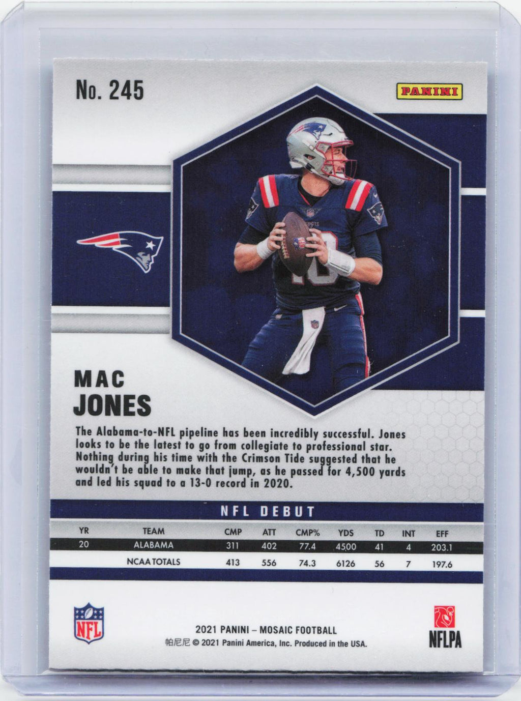 2021 Panini Mosaic #245 Mac Jones