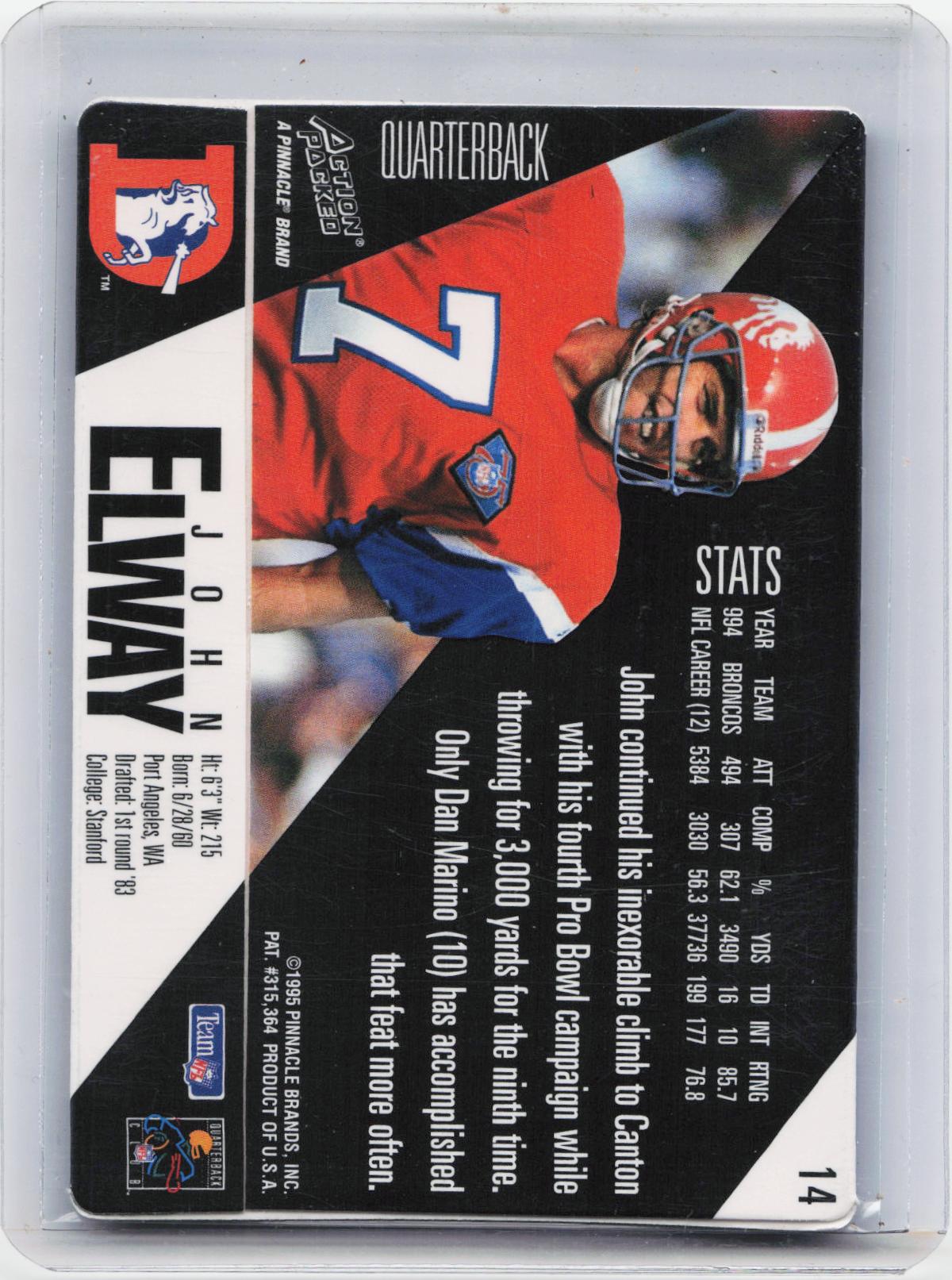 1995 Action Packed #14 John Elway