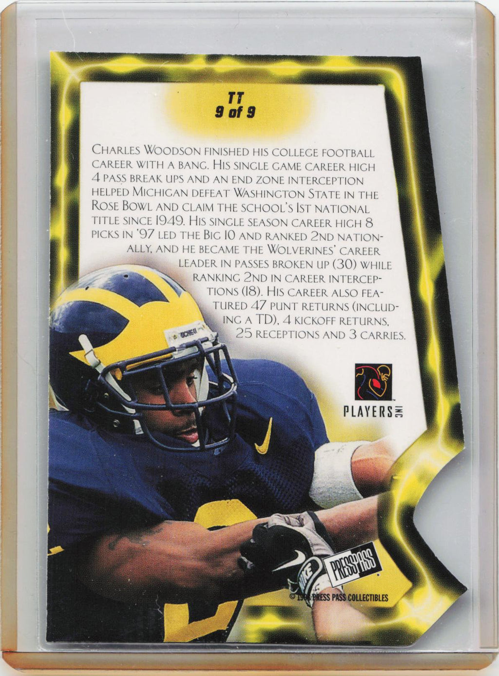 1998 Press Pass #TT9 Charles Woodson Triple Threat
