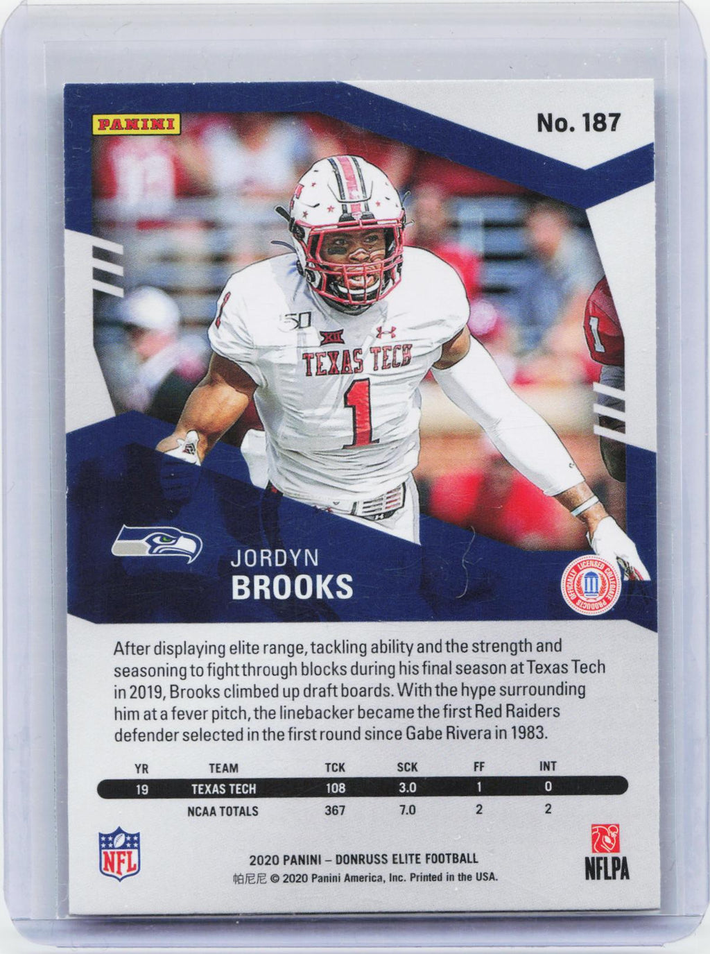 2020 Donruss Elite #187 Jordyn Brooks Green