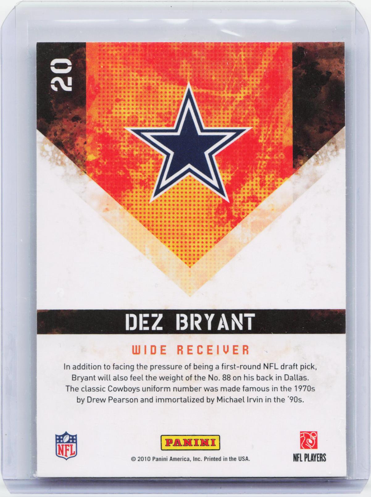 2010 Score #20 Dez Bryant Hot Rookies