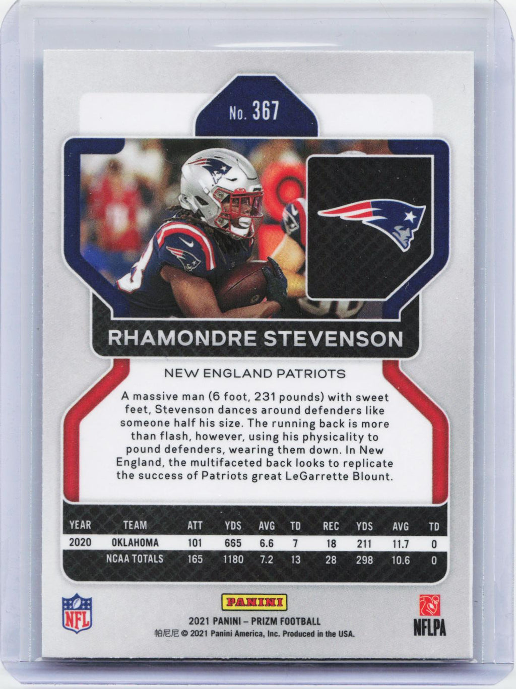 2021 Panini Prizm #367 Rhamondre Stevenson