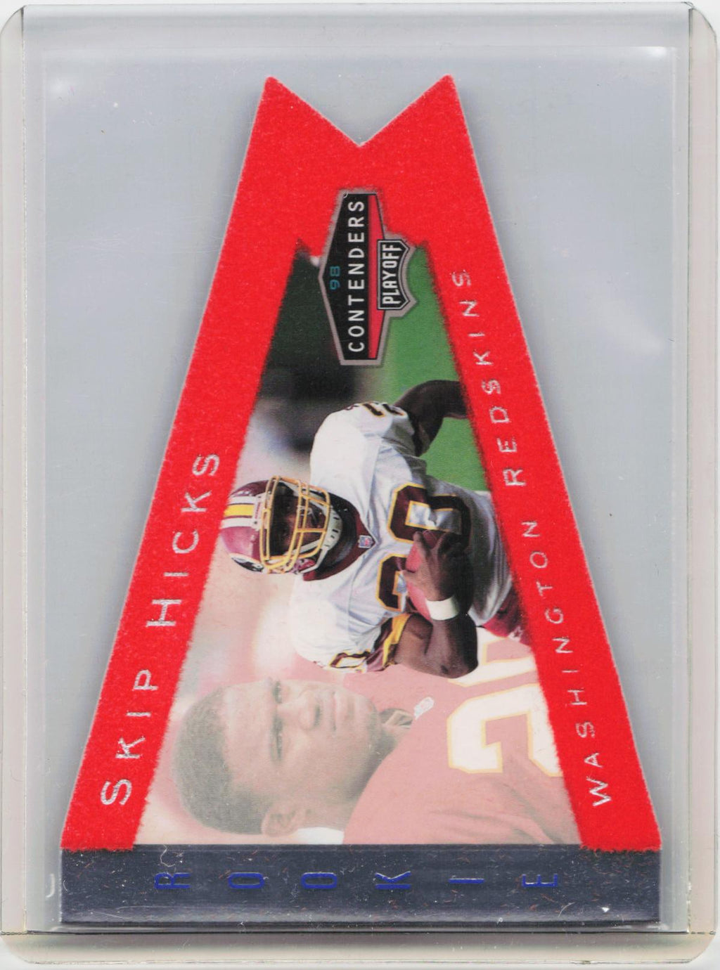 1998 Playoff Contenders - Pennants Red Felt #100 Skip Hicks