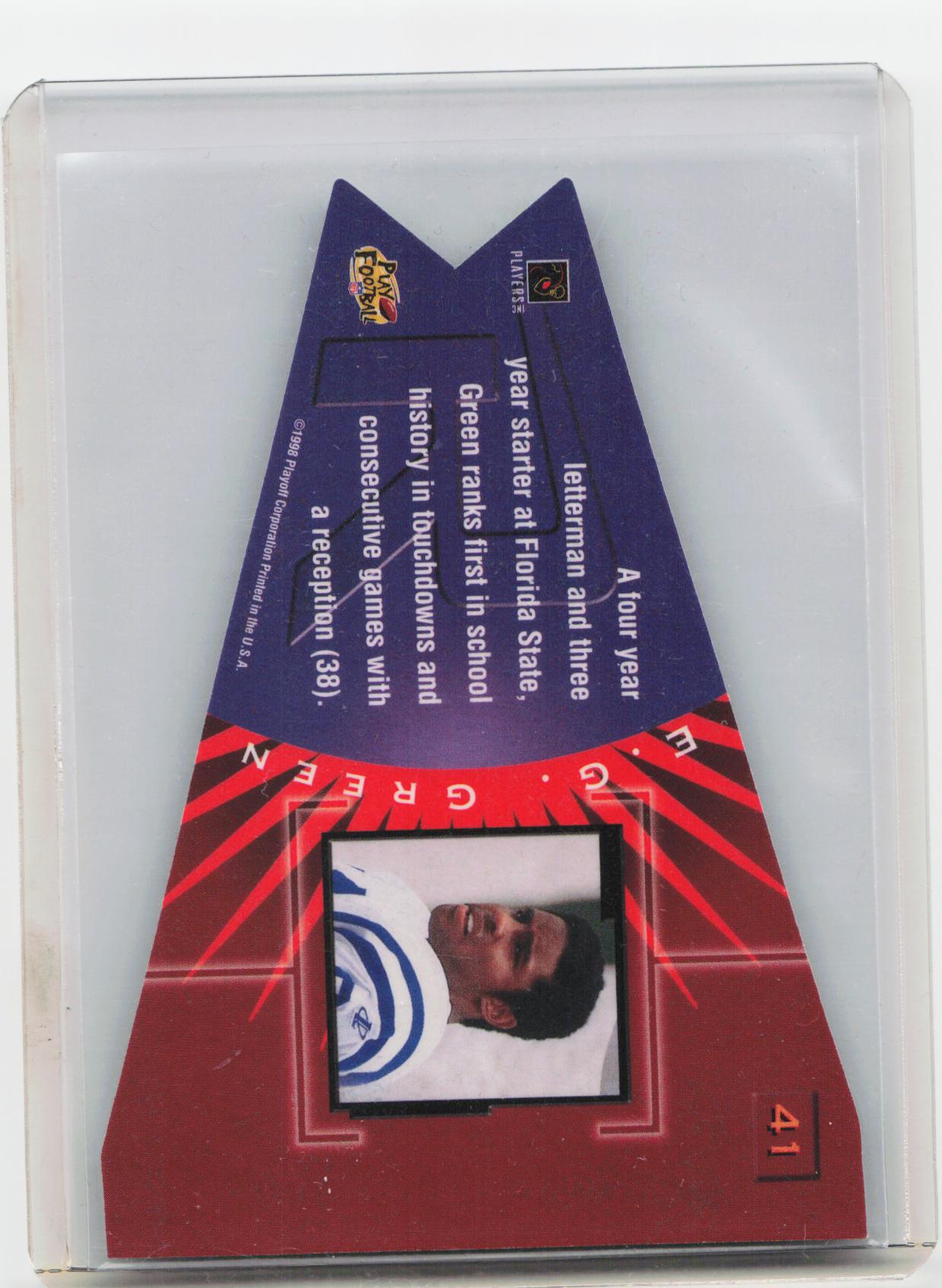 1998 Playoff Contenders - Pennants Green Felt #41 E.G. Green