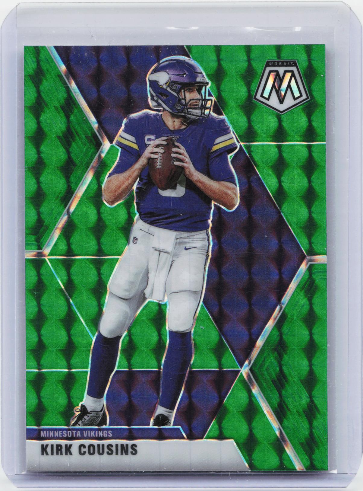 2020 Panini Mosaic #128 Kirk Cousins Prizm Green