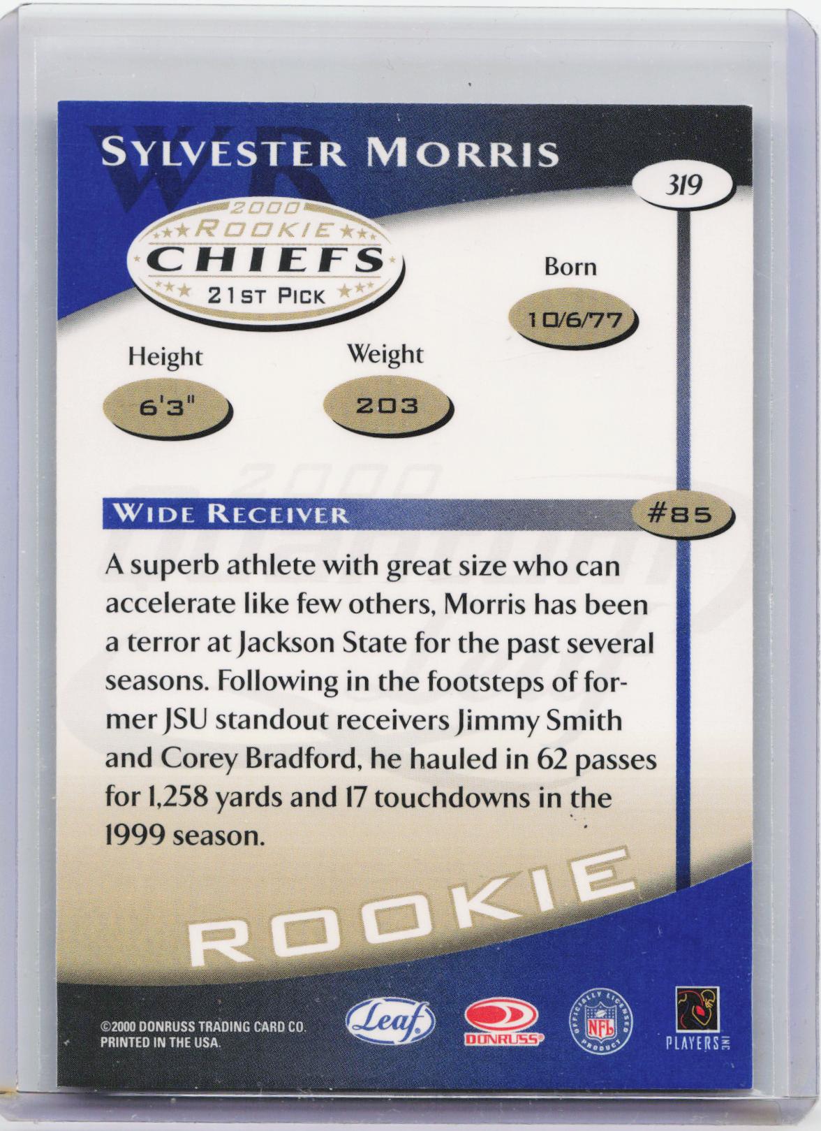 2000 Quantum Leaf #319 Sylvester Morris