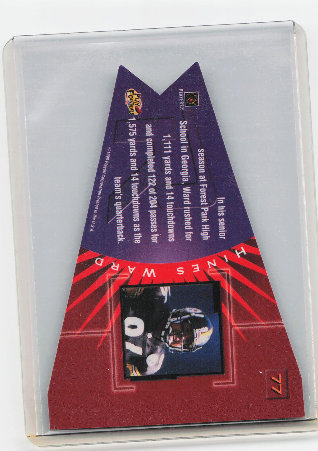 1998 Playoff Contenders - Pennants Gray Felt (Red Foil) #77 Hines Ward
