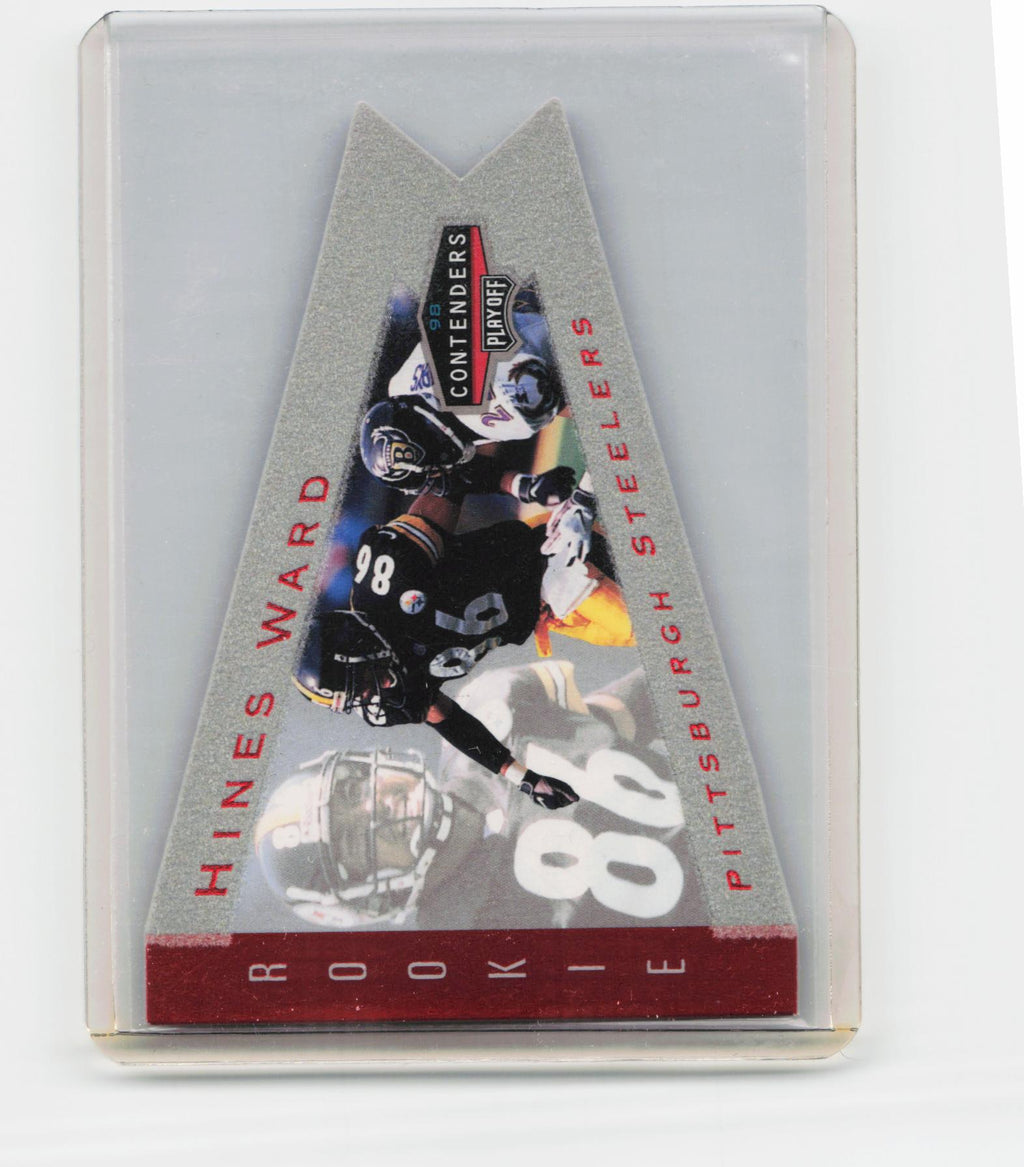 1998 Playoff Contenders - Pennants Gray Felt (Red Foil) #77 Hines Ward