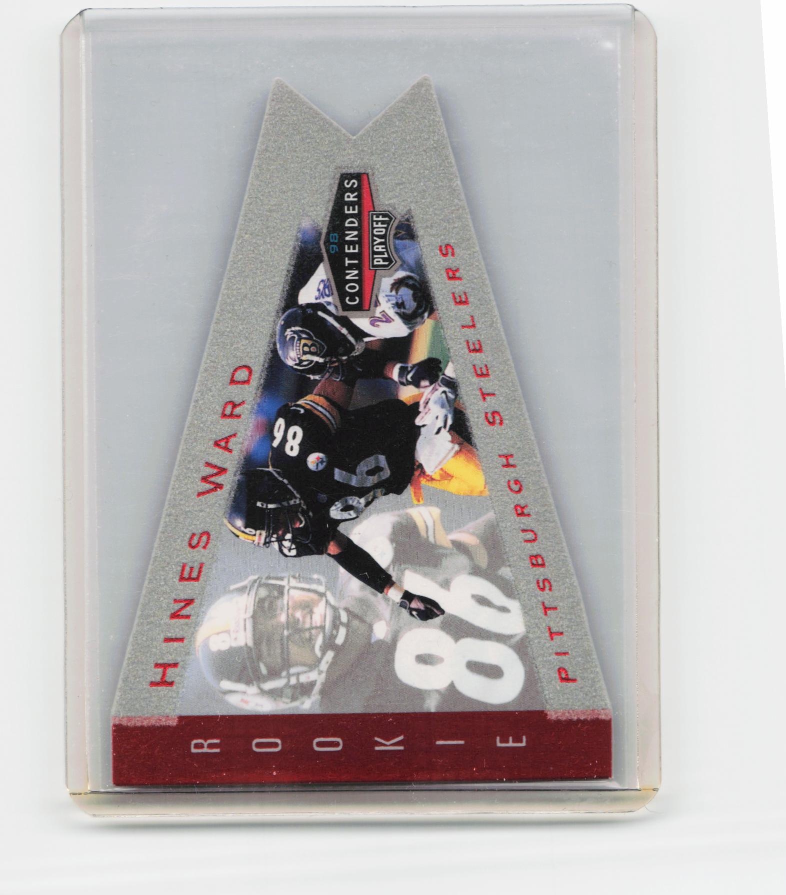 1998 Playoff Contenders - Pennants Gray Felt (Red Foil) #77 Hines Ward