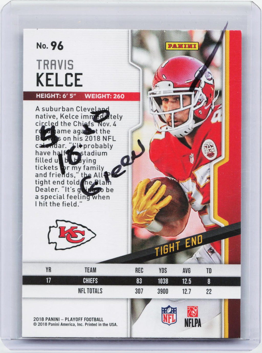 2018 Panini Playoff #96 Travis Kelce