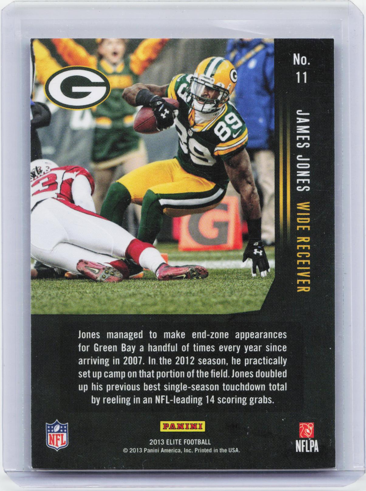 2013 Panini Elite #11 James Jones Zoning Commission Silver