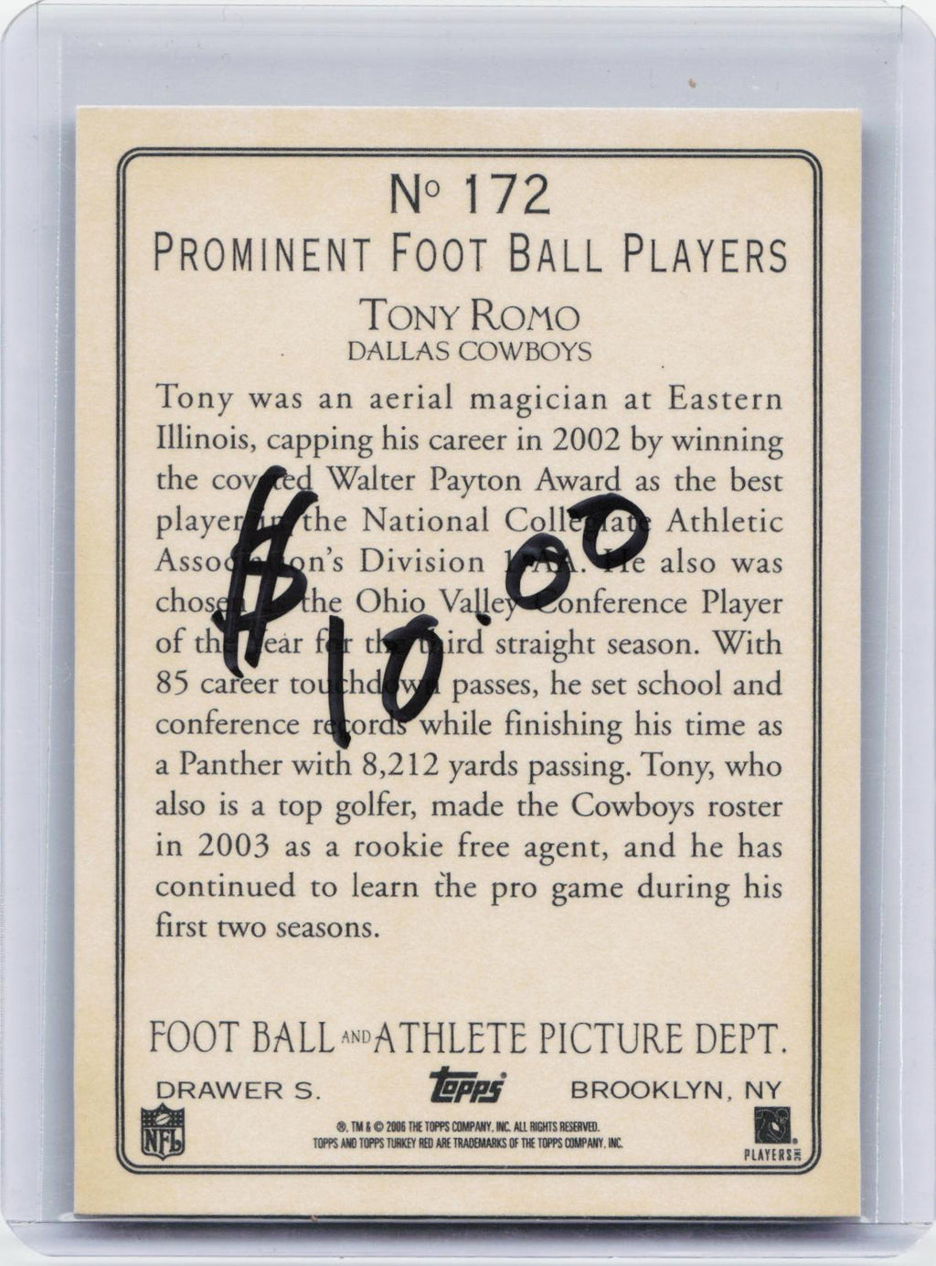 2005 Topps Turkey Red #172 Tony Romo