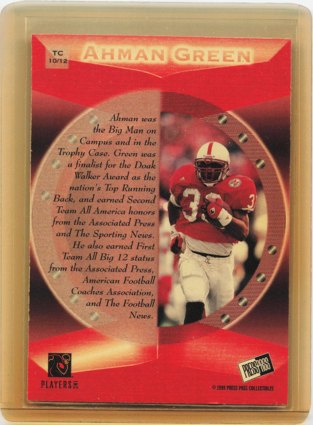 1998 Press Pass #TC10 Ahman Green Trophy Case