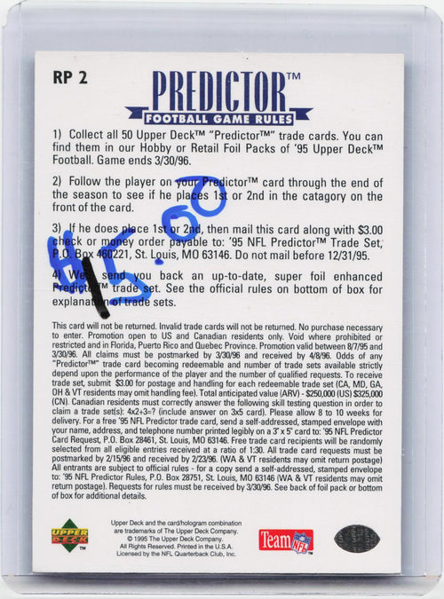 1995 Upper Deck #RP2 Steve Young Predictors: League Leaders