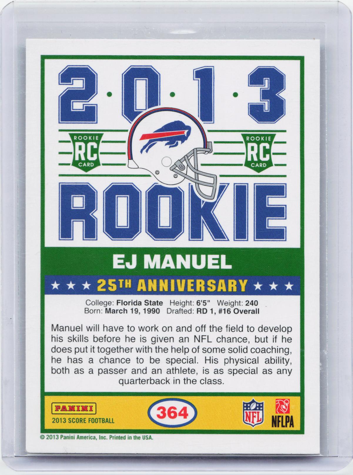 2013 Score #364 EJ Manuel