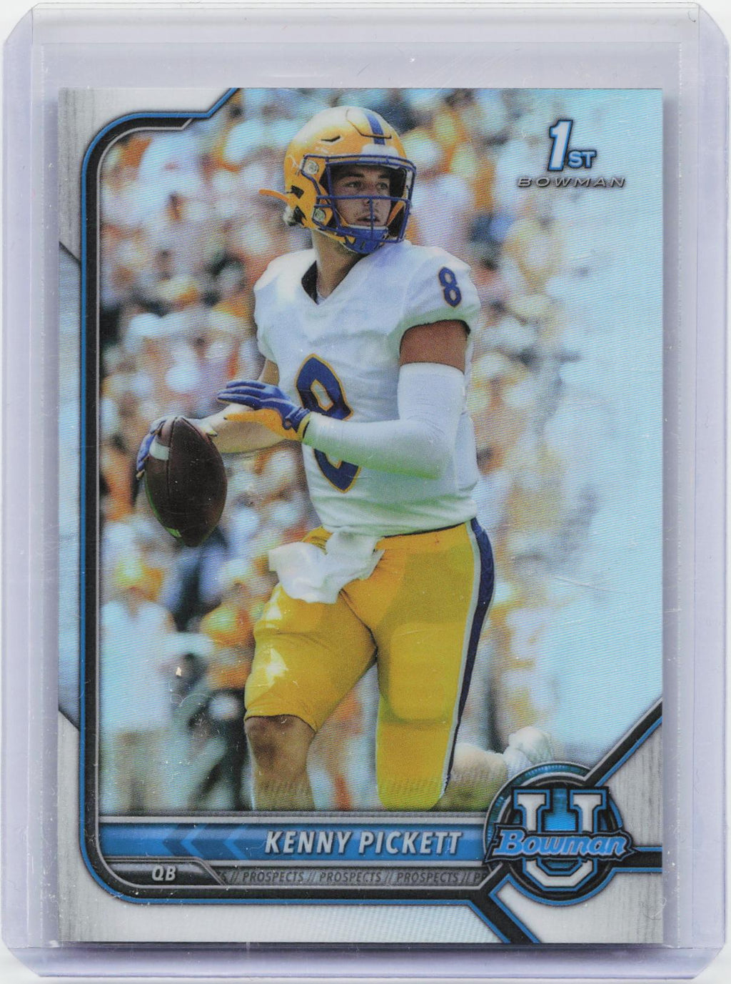 2021-22 Bowman University #65 Kenny Pickett Chrome Refractors