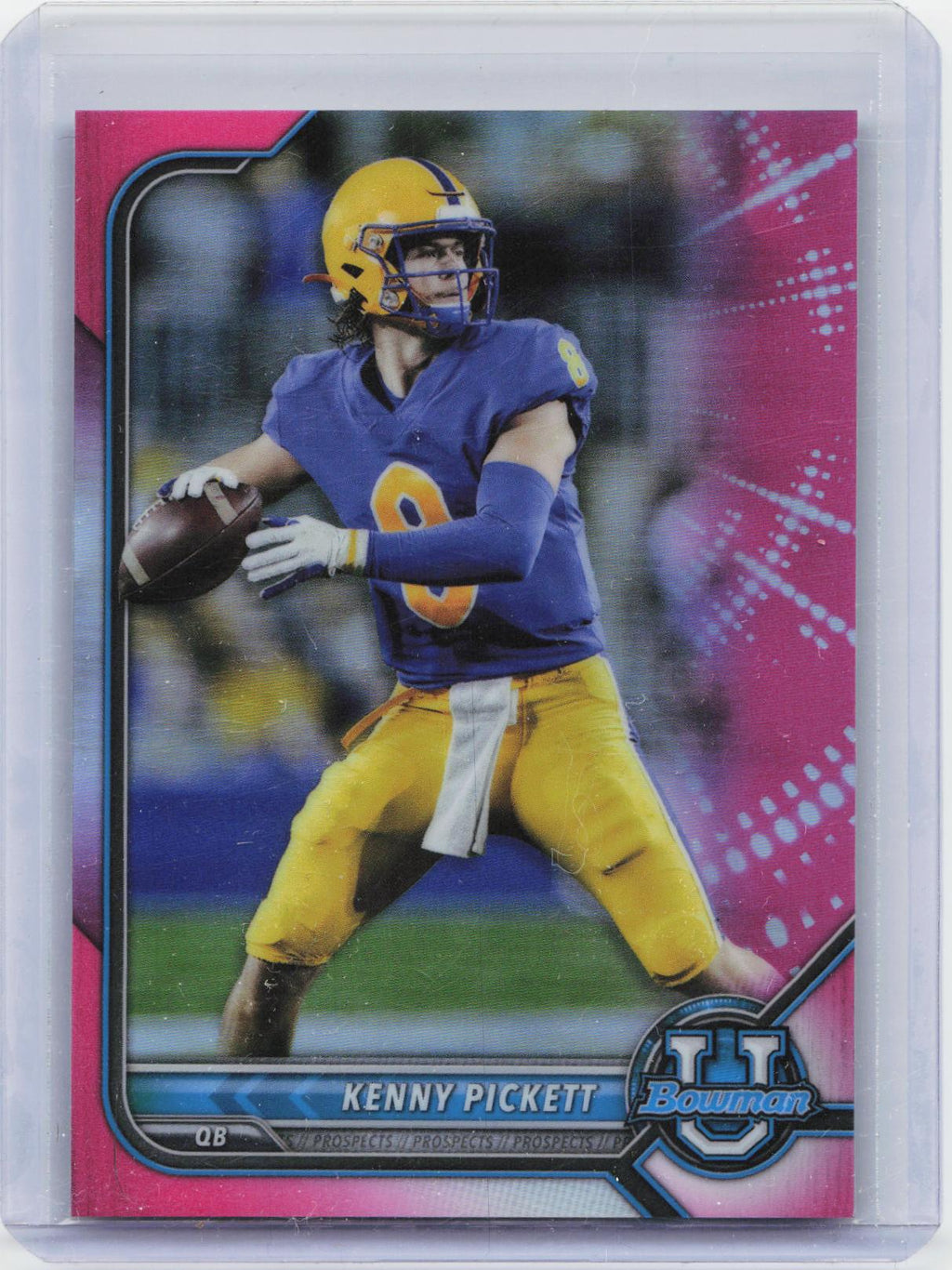 2021-22 Bowman University #91 Kenny Pickett Chrome Pink