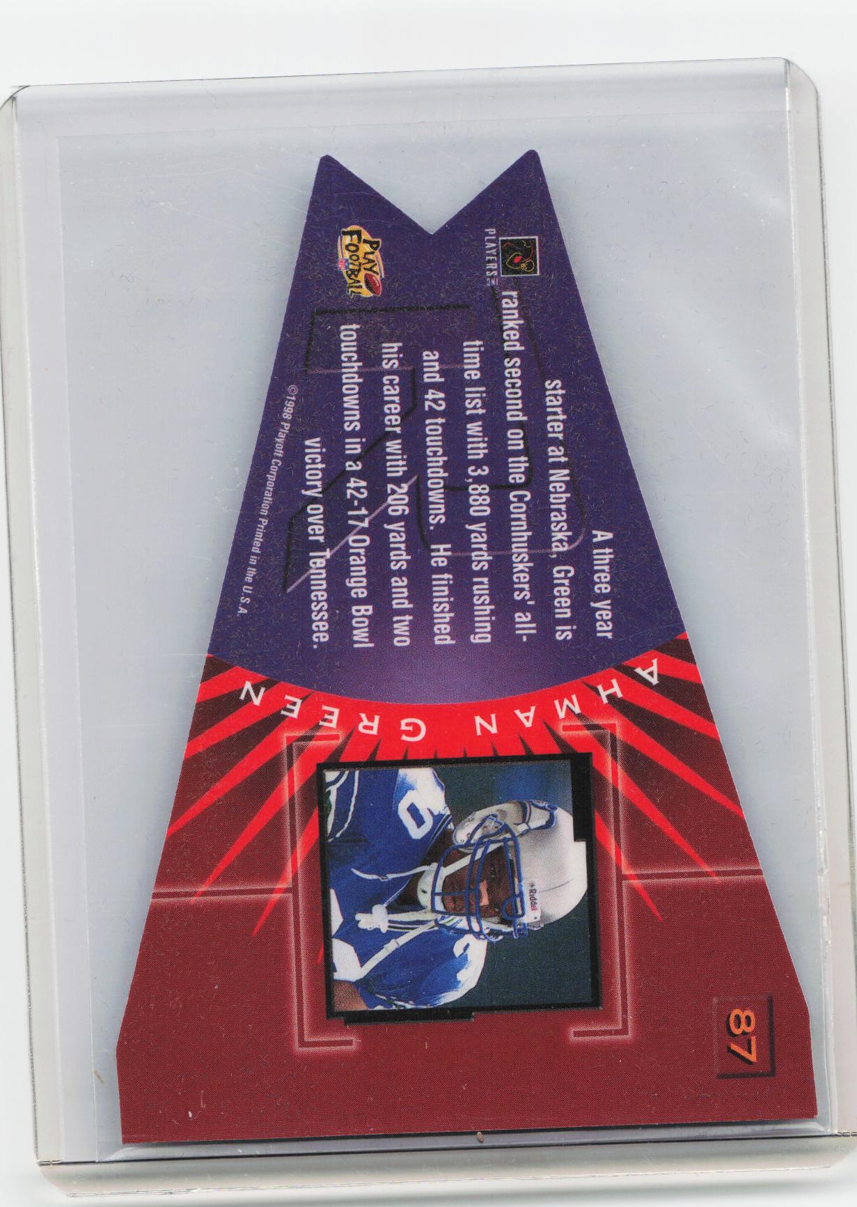1998 Playoff Contenders - Pennants Blue Felt #87 Ahman Green