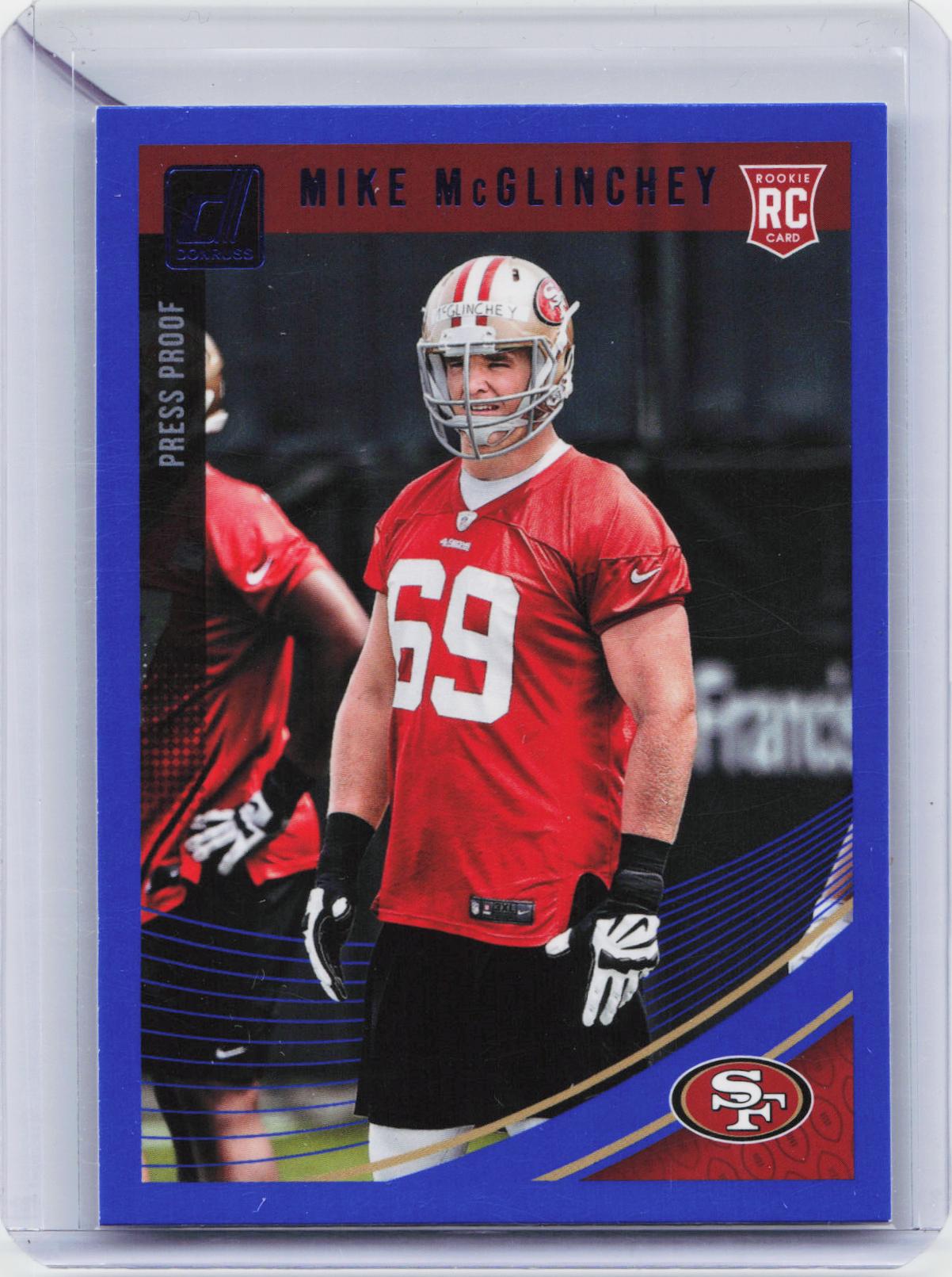 2018 Donruss #352 Mike McGlinchey Press Proof Blue