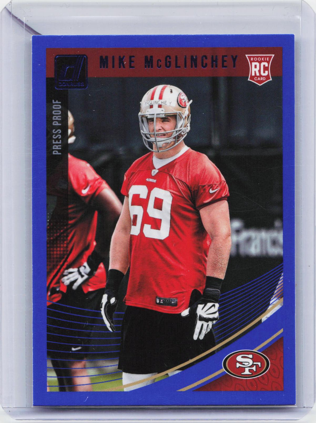 2018 Donruss #352 Mike McGlinchey Press Proof Blue