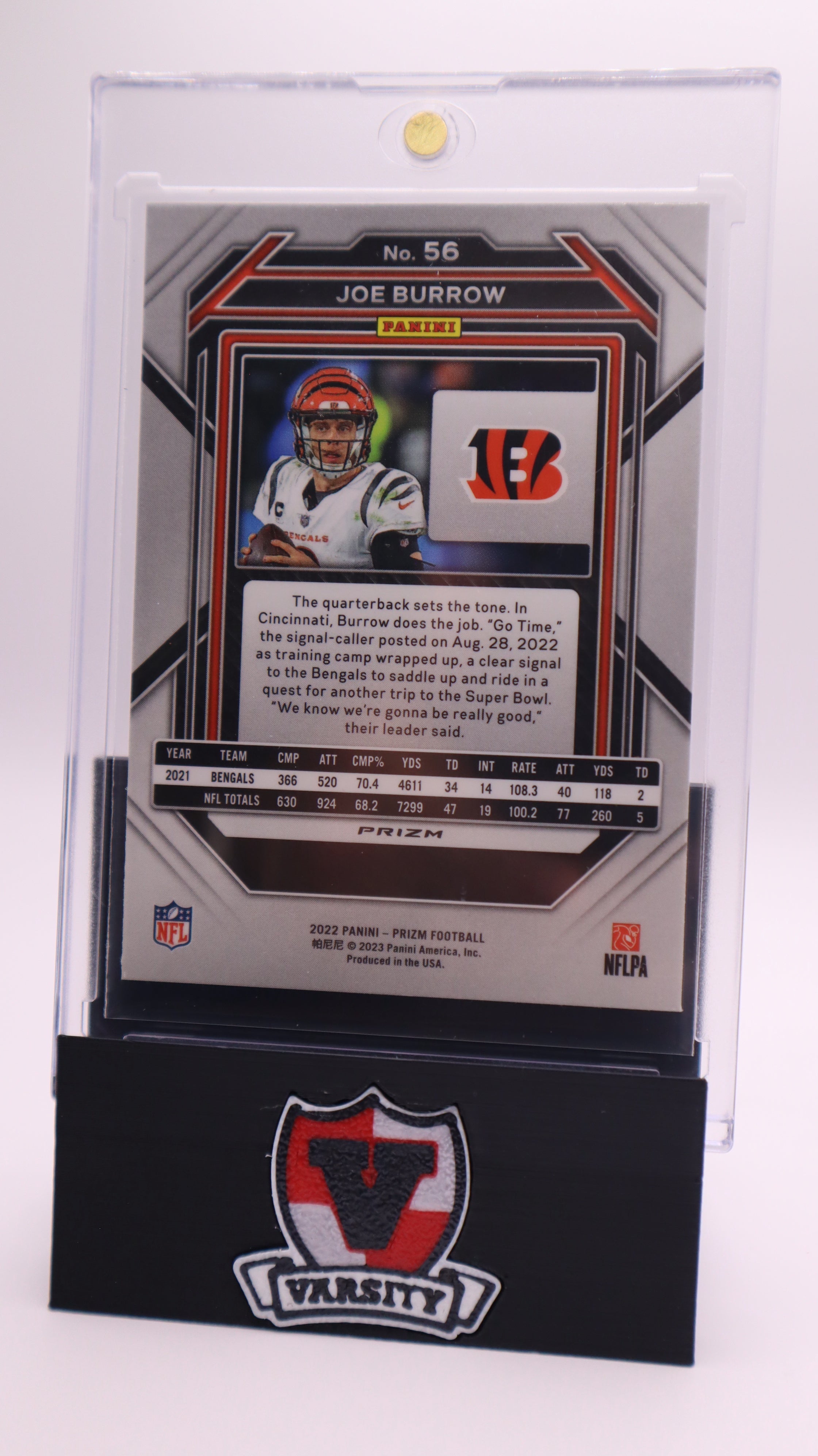 2022 Panini Prizm #56 Joe Burrow Black and White Checker