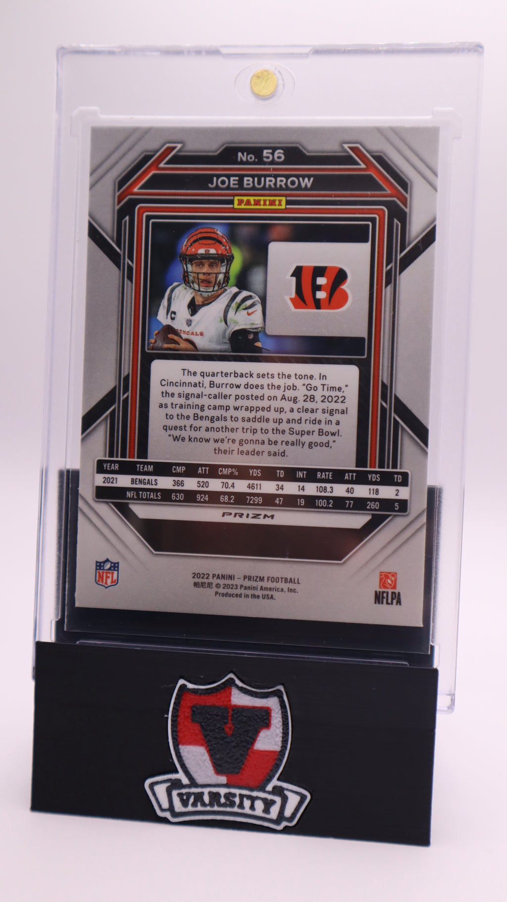 2022 Panini Prizm #56 Joe Burrow Black and White Checker