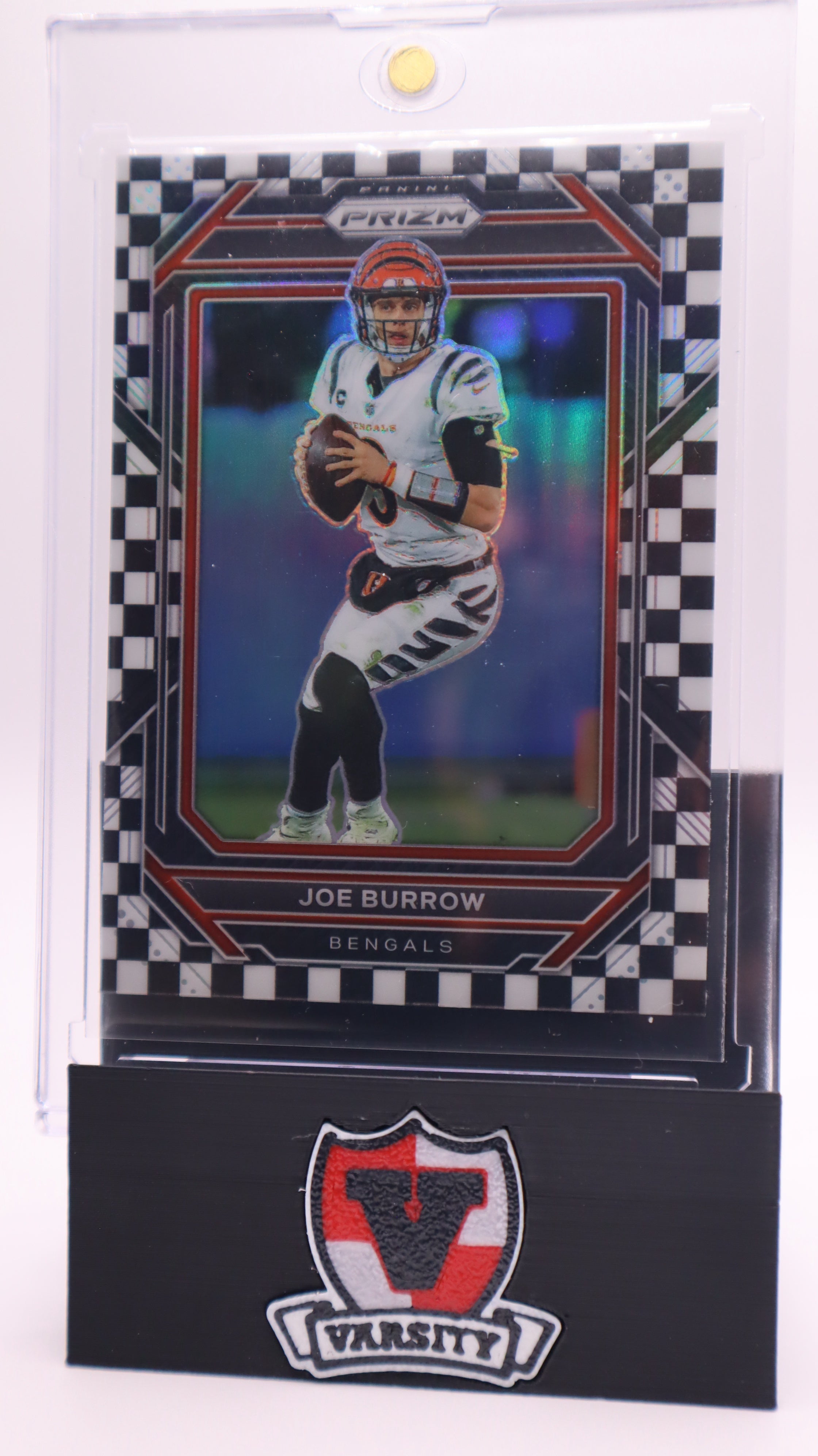 2022 Panini Prizm #56 Joe Burrow Black and White Checker