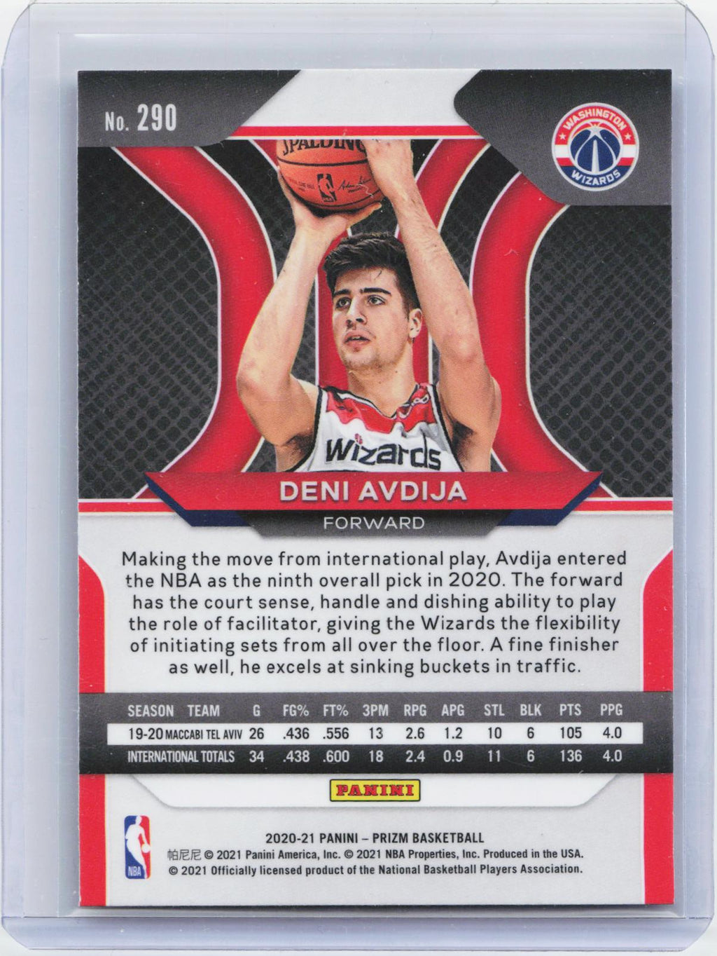 2020-21 Panini Prizm #290 Deni Avdija