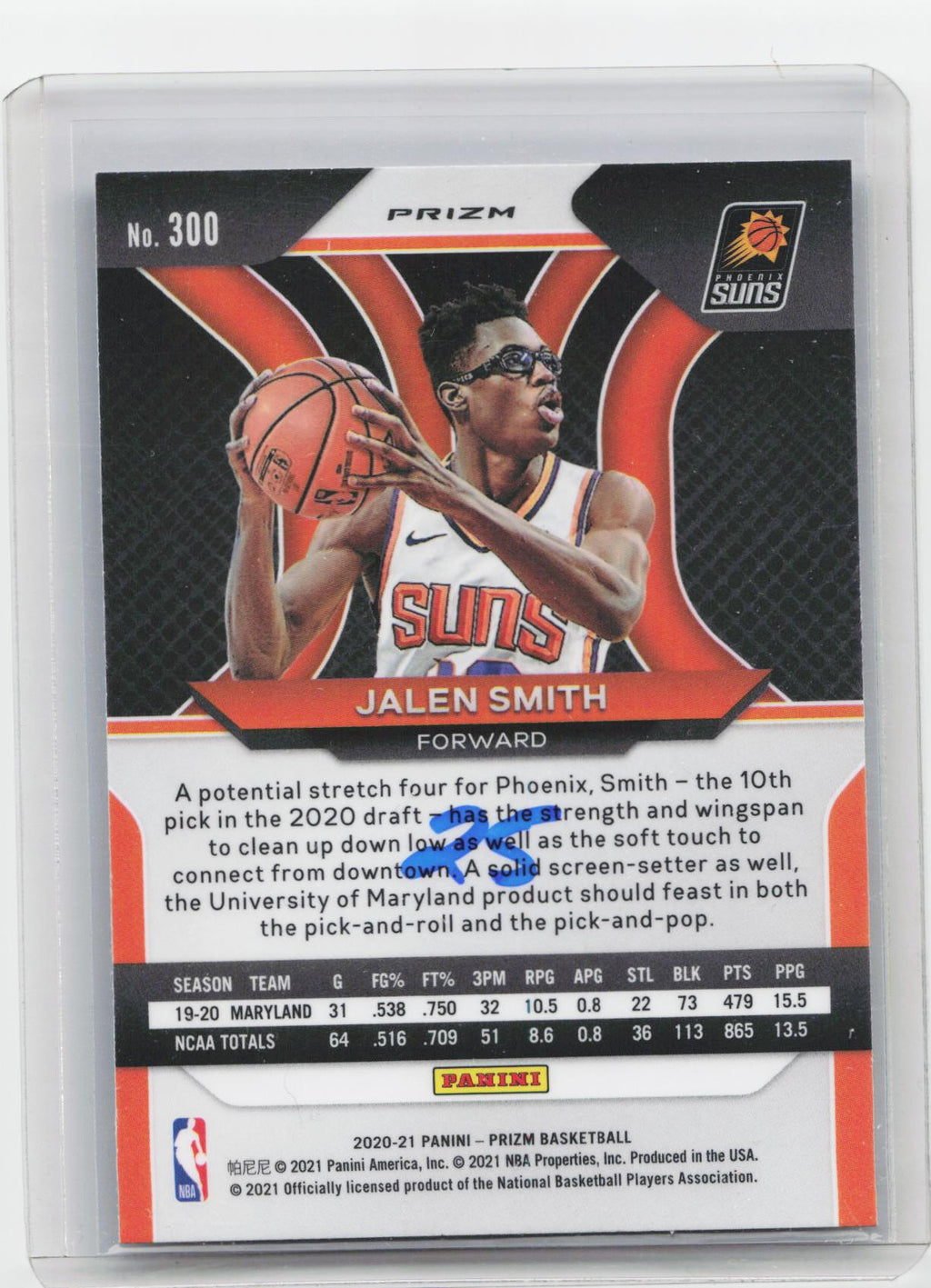 2020-21 Panini Prizm #300 Jalen Smith Silver Prizms