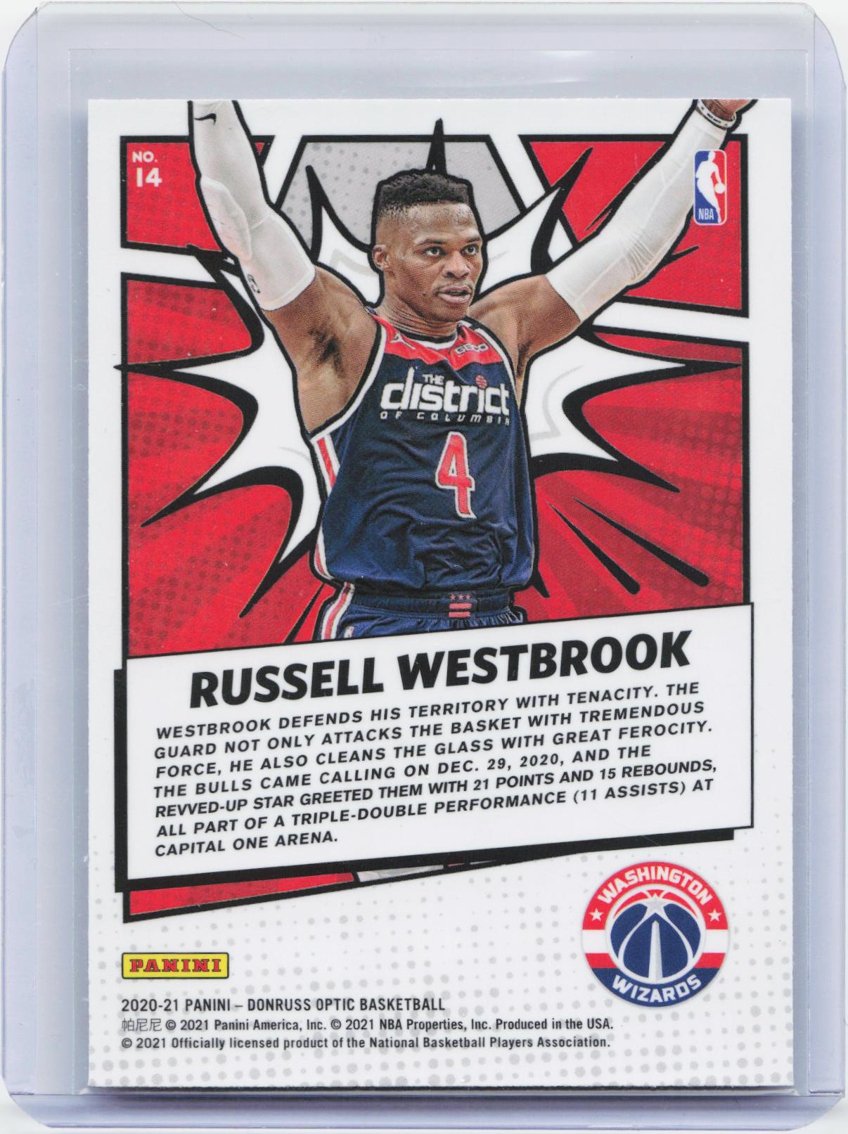 2020-21 Donruss Optic #14 Russell Westbrook My House