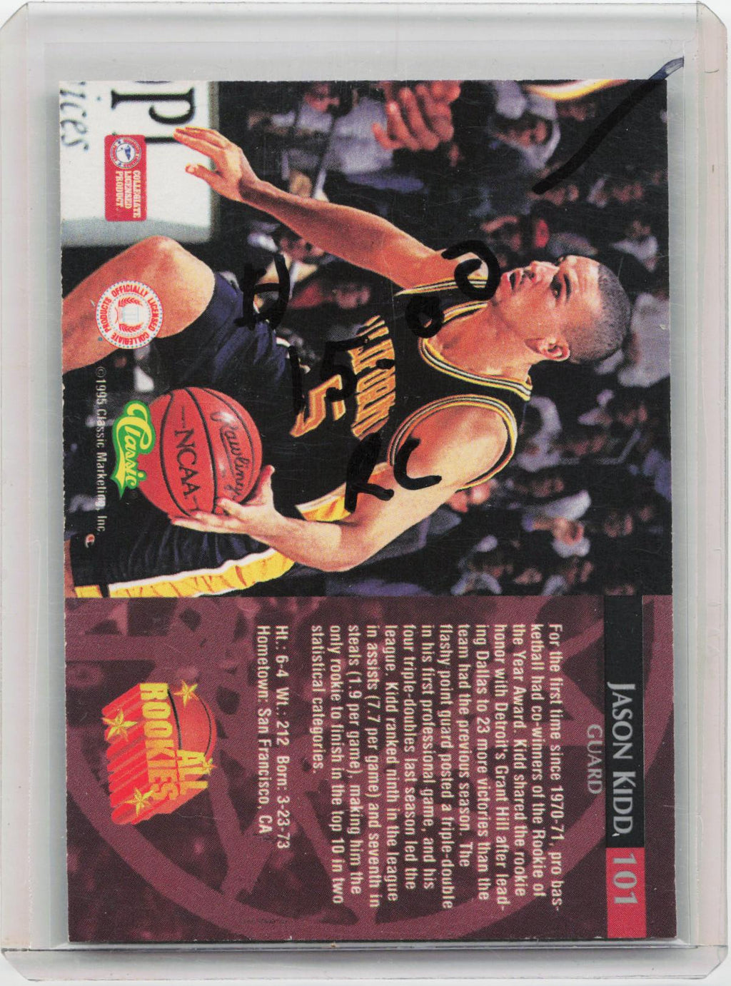 1995 Classic Rookies #101 Jason Kidd