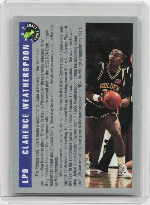 1992 Classic Draft Picks #LP9 Clarence Weatherspoon Limited Prints