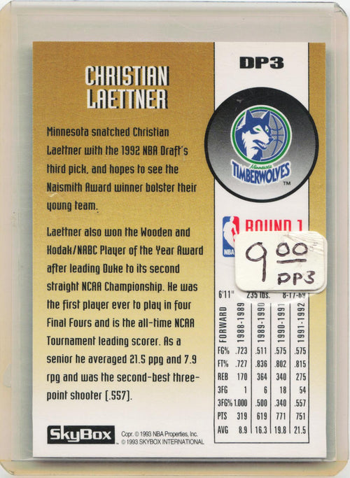 1992-93 SkyBox #DP3 Christian Laettner Draft Picks