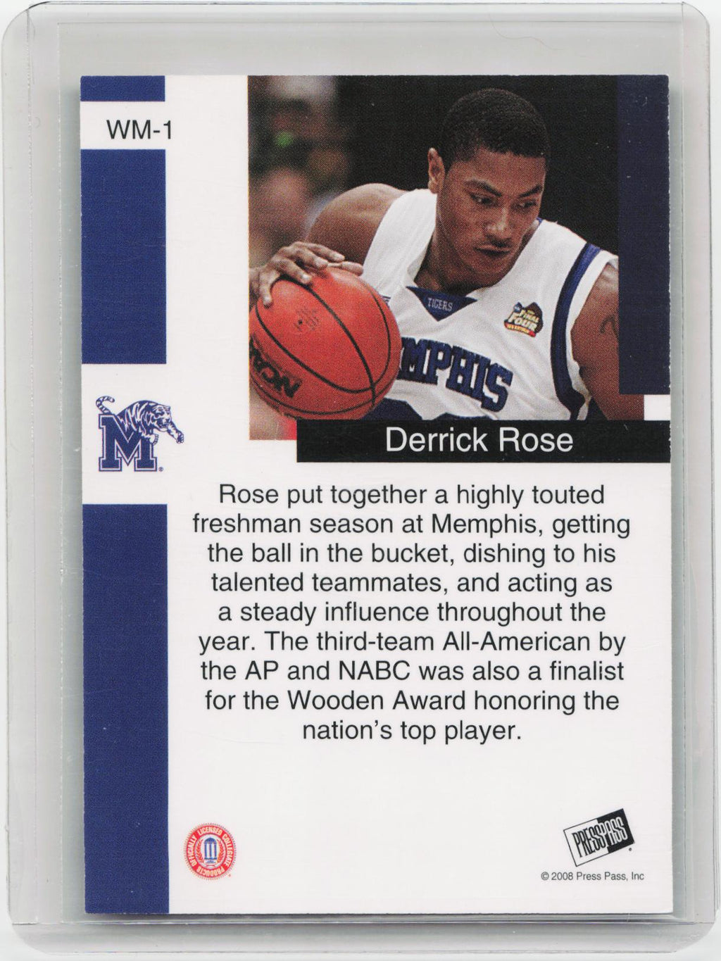 2008 Press Pass #WM-1 Derrick Rose Wal-Mart