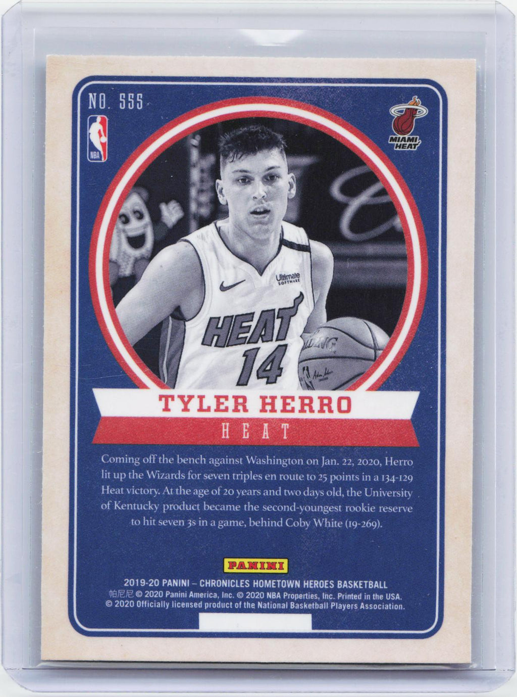 2019-20 Panini Chronicles #555 Tyler Herro