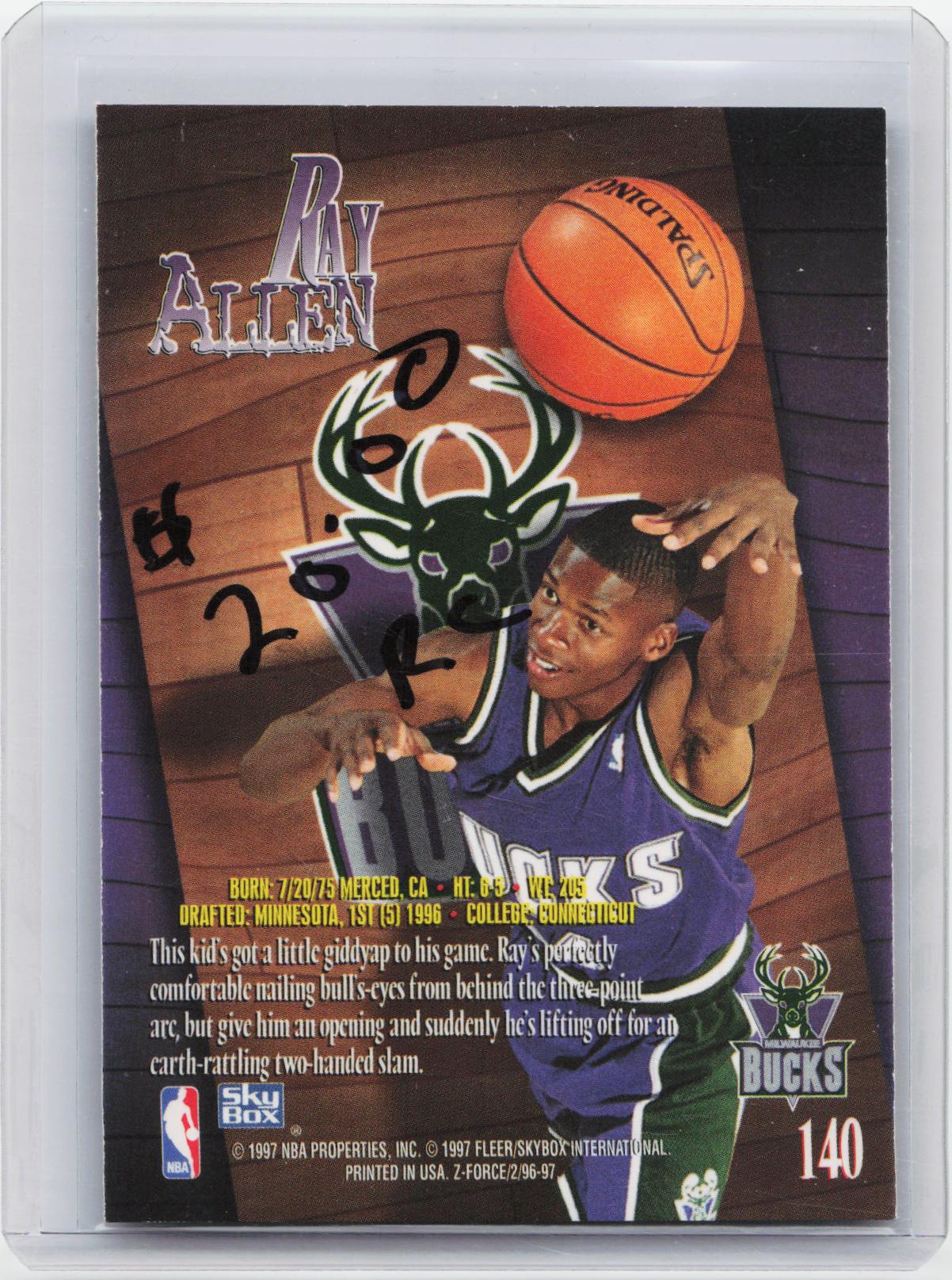 1996-97 SkyBox Z-Force #140 Ray Allen