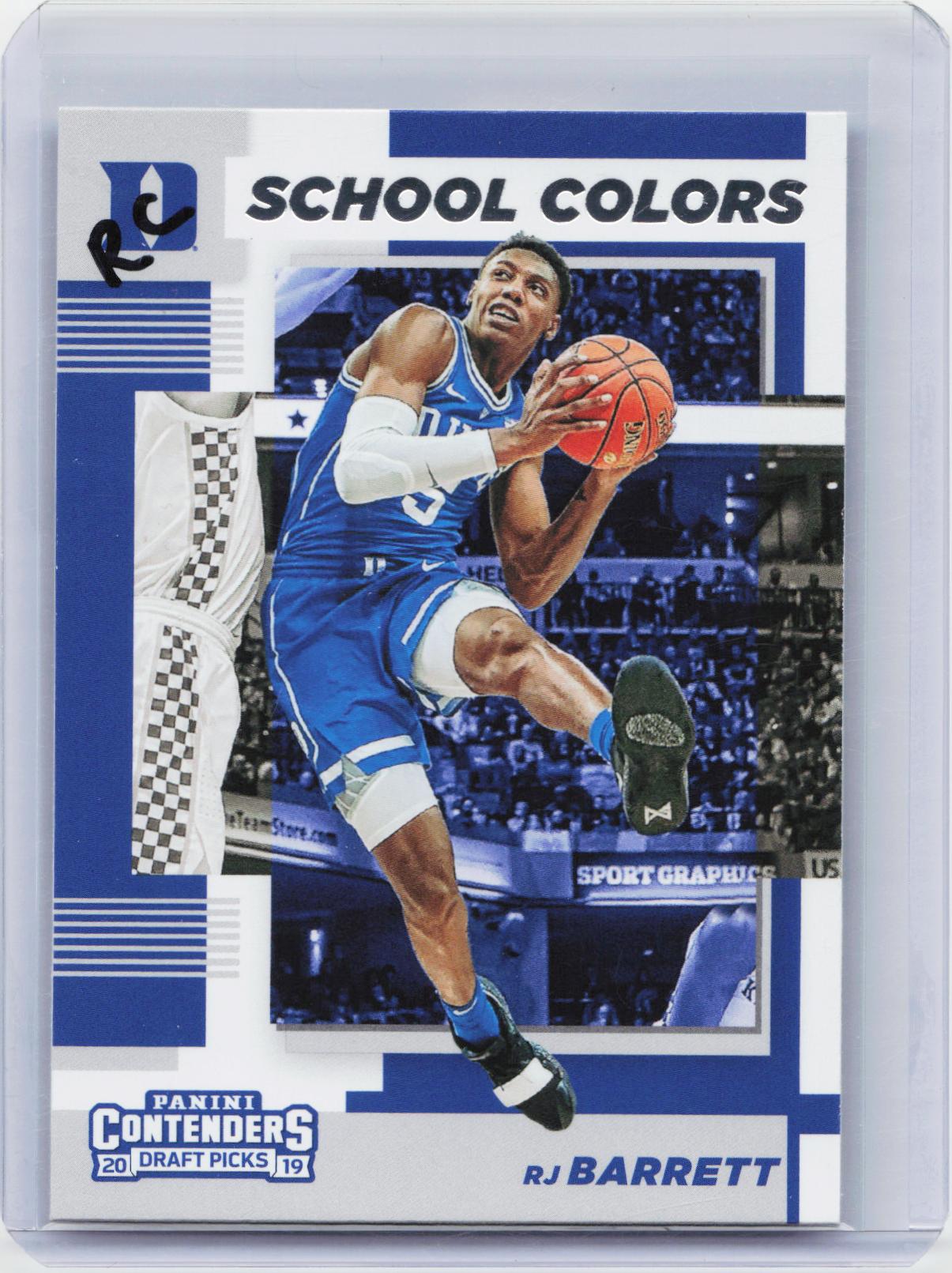 2019 Panini Contenders Draft Picks #3 RJ Barrett School Colors