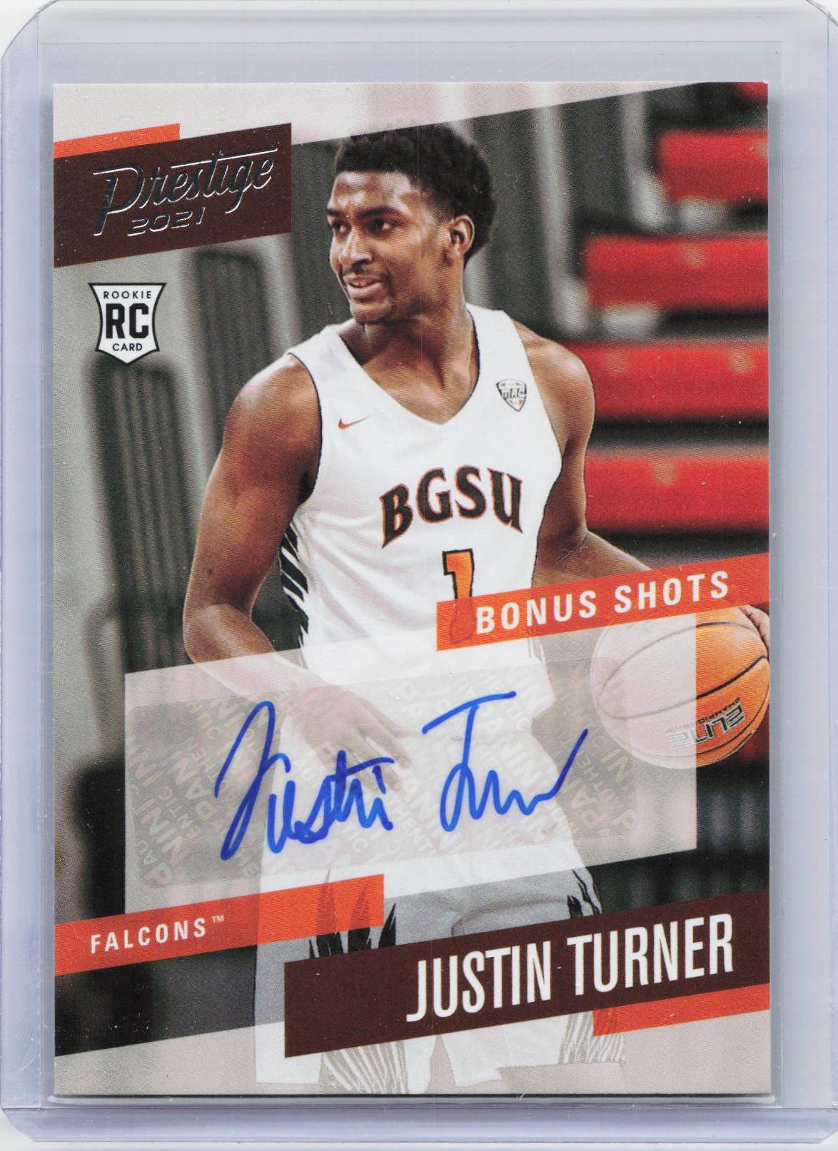 2021 Chronicles Draft Picks #PBJTU Justin Turner Bonus Shots Signatures Black