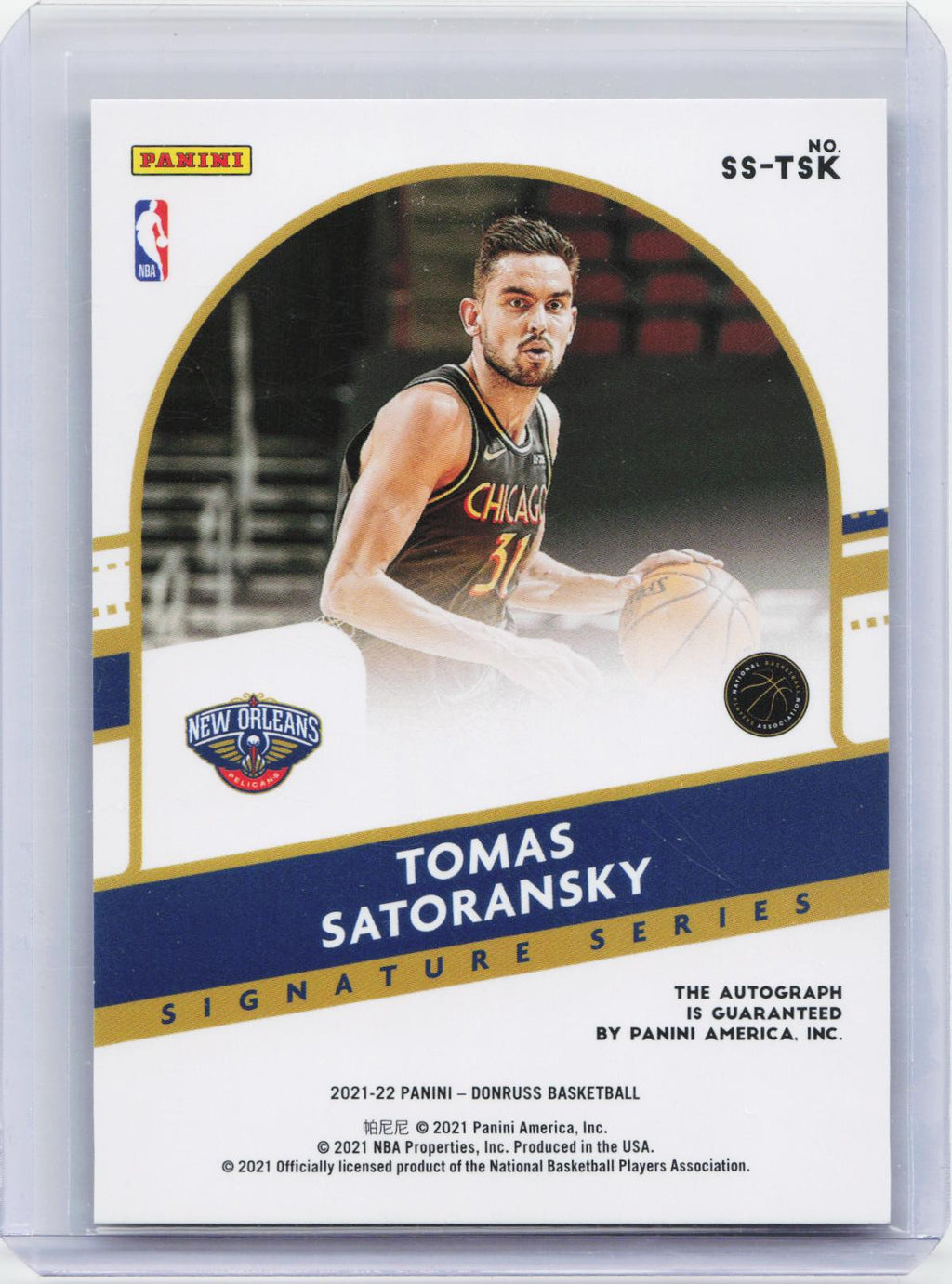2021-22 Donruss #SS-TSK Tomas Satoransky Signature Series