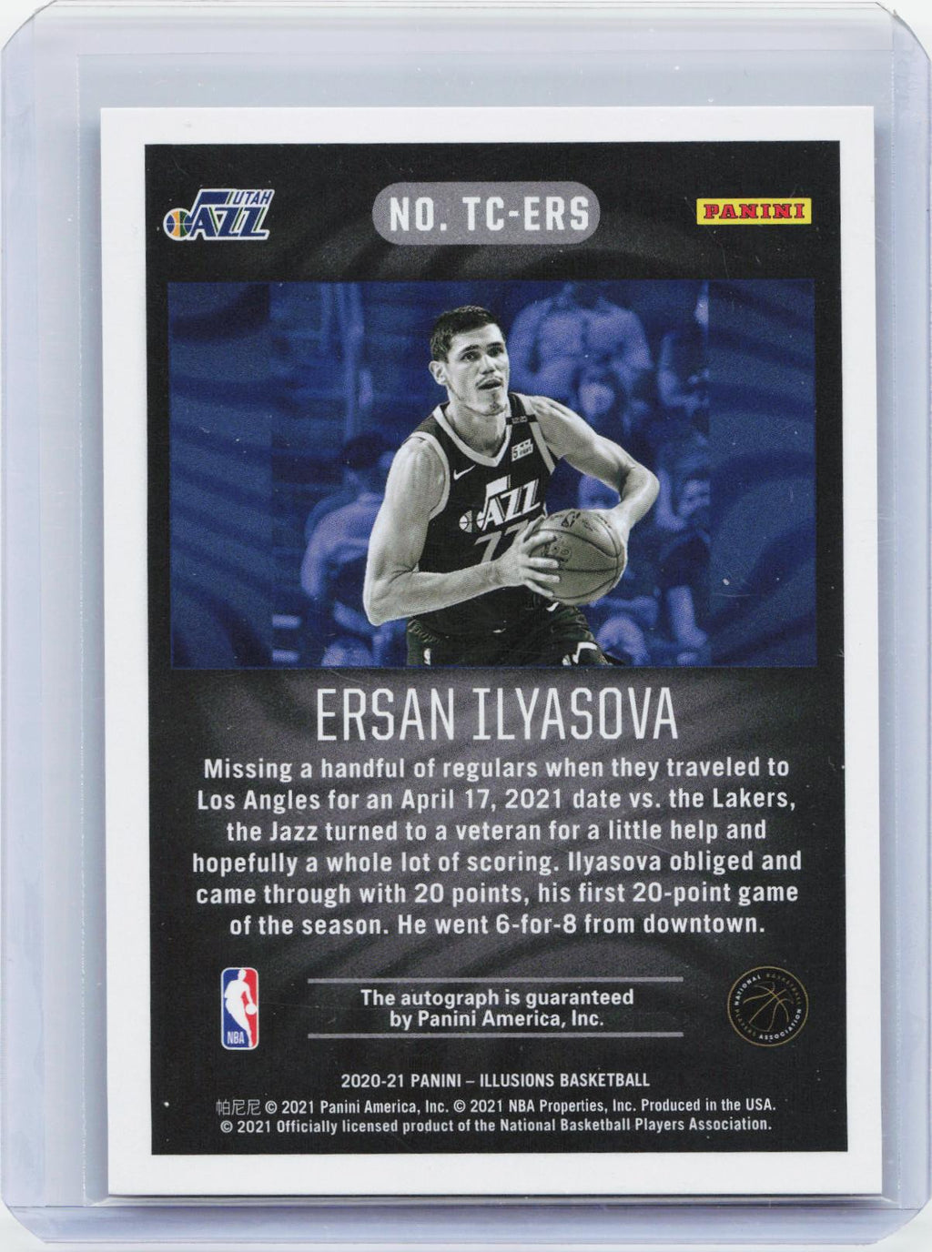 2020-21 Panini Illusions #TC-ERS Ersan Ilyasova Trophy Collection Signatures