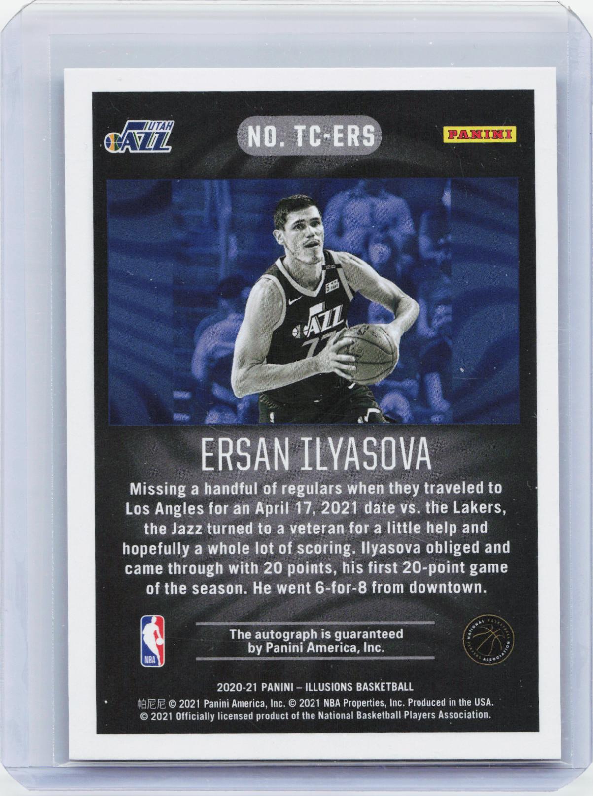 2020-21 Panini Illusions #TC-ERS Ersan Ilyasova Trophy Collection Signatures