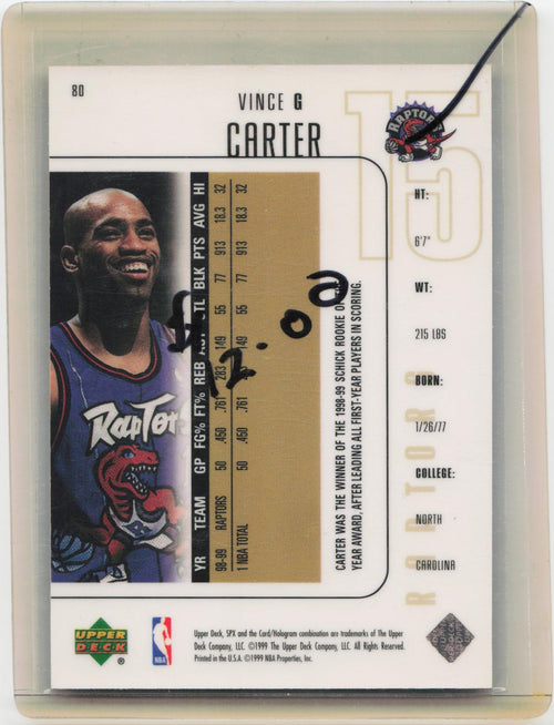 1999-00 SPx #80 Vince Carter