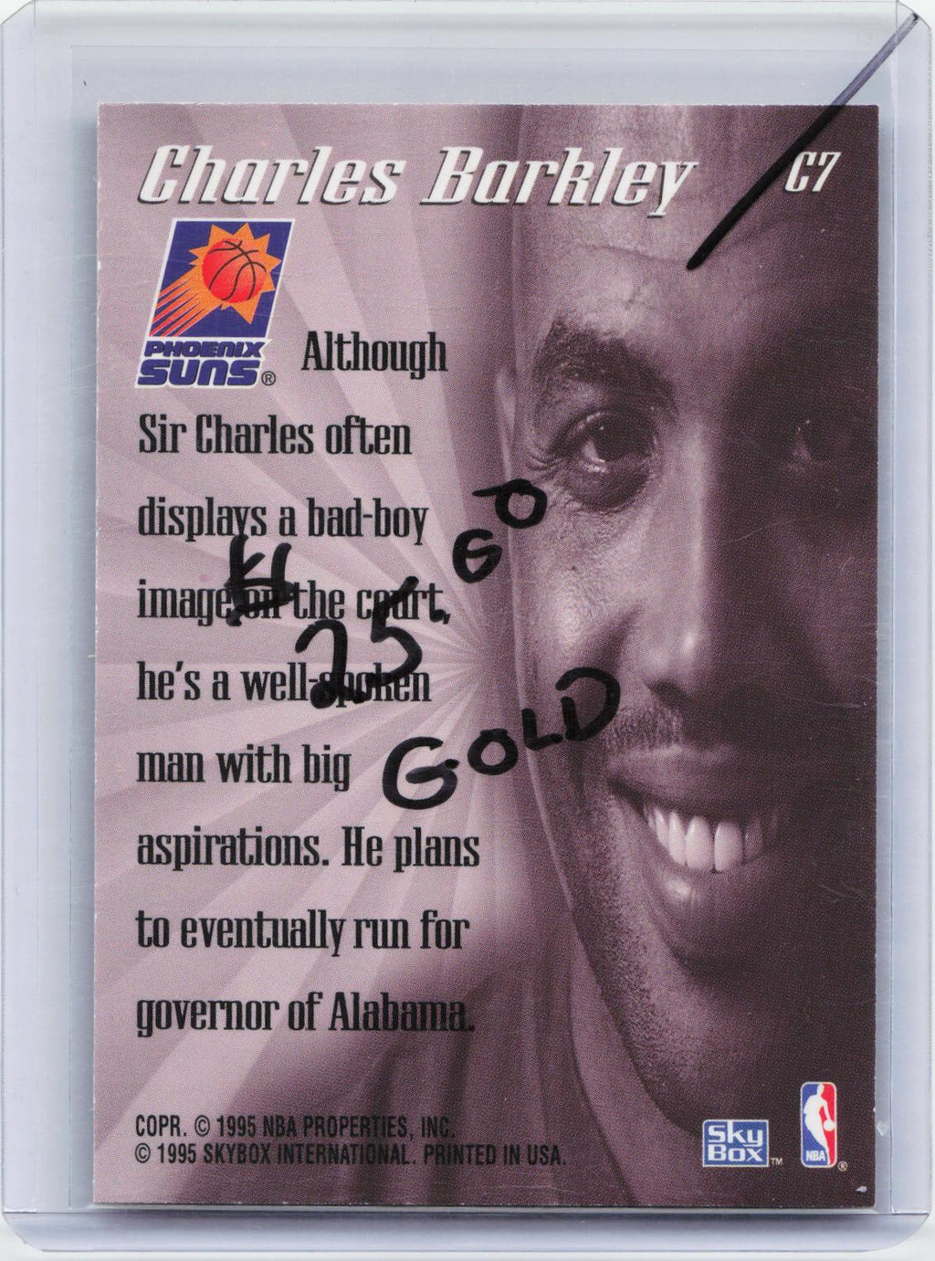 1995-96 SkyBox Premium #C7 Charles Barkley Close-Up